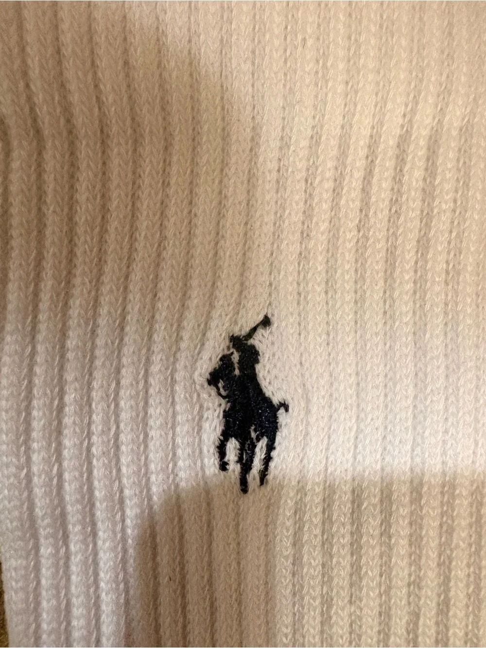 Polo by Ralph Lauren White Crew Socks with Navy Pony